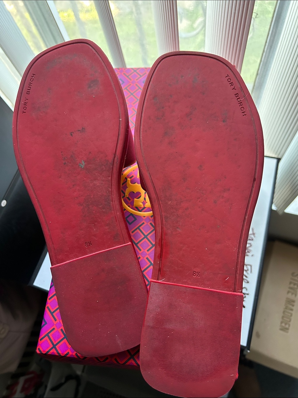 Tory Burch Red Logo Sandals - Picture 4 of 6